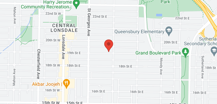 map of 1 252 E 19TH STREET